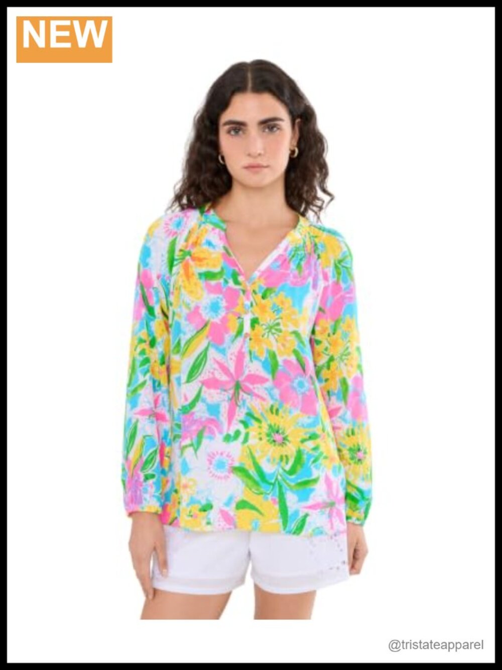 Lilly Pulitzer Etta Long Sleeve Silk Blouse - Women's Floral Pullover Top